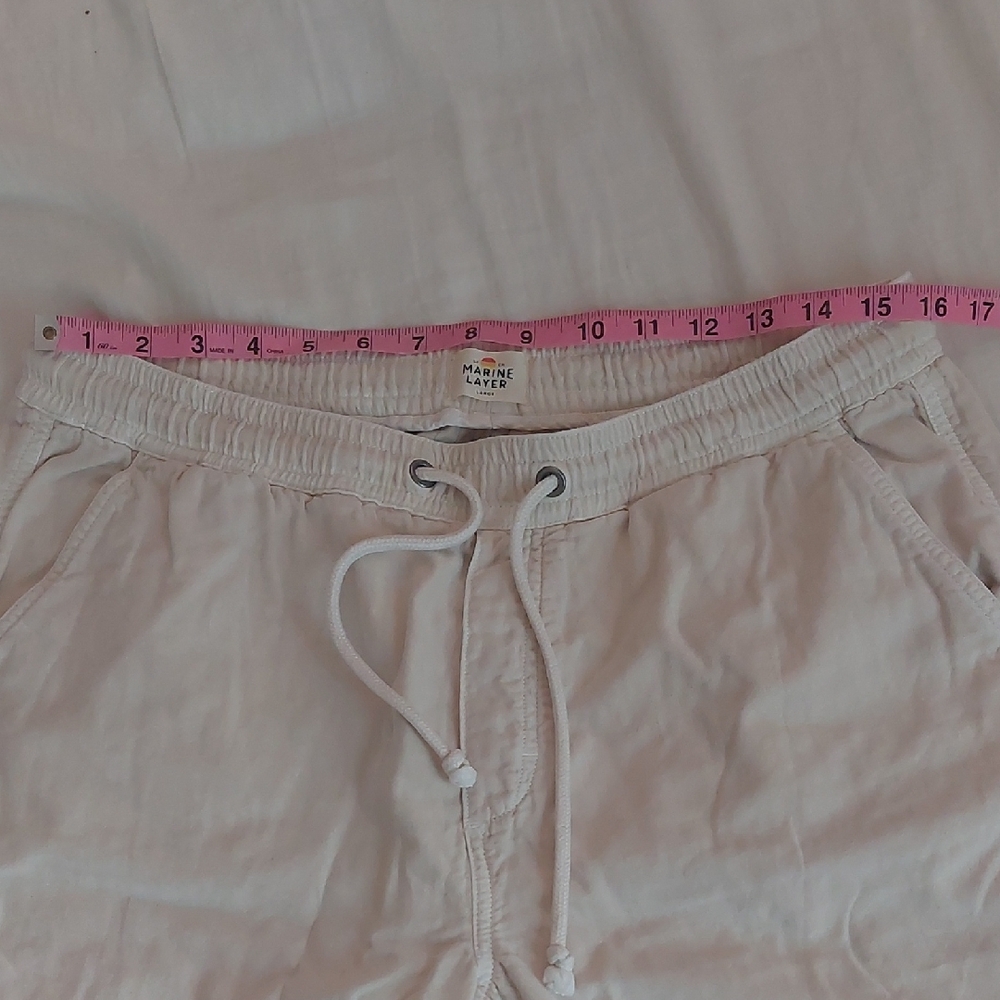 Marine Layer Cotton Drawstring Beach Pants